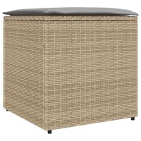 Kussenbox met opslag Beige 50 x 50 x 50 cm poly rattan 2