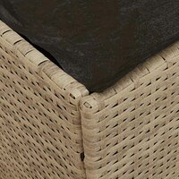 Kussenbox met opslag Beige 50 x 50 x 50 cm poly rattan 9