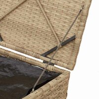 Kussenbox met opslag Beige 50 x 50 x 50 cm poly rattan 8