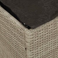 Kussenbox met opslag Lichtgrijs 50 x 50 x 50 cm poly rattan 9