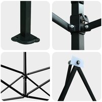 Kas met dak Groen 290 x 580 x 315 cm Staal 7