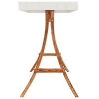 Schommelbank met luifel vurenhout met teak afwerking 6