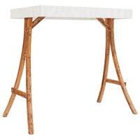 Schommelbank met luifel vurenhout met teak afwerking 7