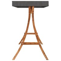 Schommelbank met luifel vurenhout met teak afwerking 6