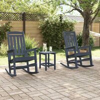 Tuin Schommelstoel 3 pcs Marineblauw 38 x 38 x 46cm Kunststof 4
