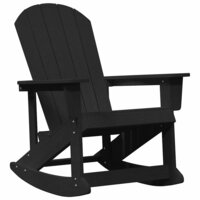Adirondack Schommelstoel Zwart 73.5 x 92 x 90cm HDPE 2