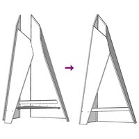 Vuurkorf Zwart 58 x 40 x 100 cm Koudgewalst staal 7