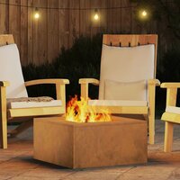 Vuurkorf Bruin 60 x 60 x 30 cm Cortenstaal 4