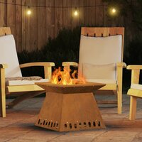 Vuurkorf Bruin 48 x 48 x 40 cm Cortenstaal 4