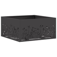 Vuurkorf Zwart 60 x 60 x 30 cm Koudgewalst staal 2