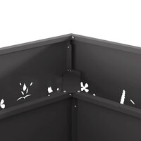 Vuurkorf Zwart 60 x 60 x 30 cm Koudgewalst staal 8