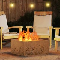 Vuurkorf Bruin 60 x 60 x 30 cm Cortenstaal 4