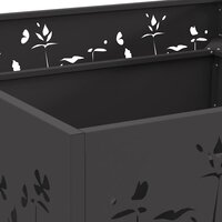 Vuurkorf Zwart 80 x 80 x 30 cm Koudgewalst staal 7