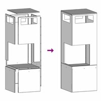Vuurkorf Zwart 35 x 35 x 100 cm Koudgewalst staal 9