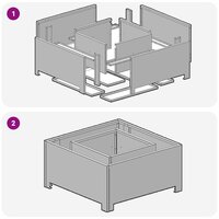 Vuurkorf Zwart 60 x 60 x 30 cm Koudgewalst staal 9