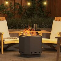 Vuurkorf Zwart 48 x 48 x 51 cm Koudgewalst staal 4