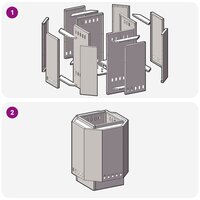 Vuurkorf Zwart 48 x 48 x 51 cm Koudgewalst staal 9