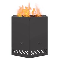 Vuurkorf Zwart 48 x 48 x 51 cm Koudgewalst staal 3