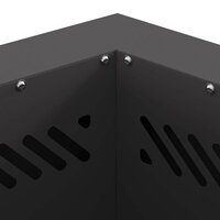 Vuurkorf Zwart 38 x 38 x 51 cm Koudgewalst staal 8