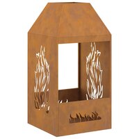 Vuurkorf Bruin 50 x 50 x 100 cm Cortenstaal 2