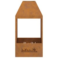 Vuurkorf Bruin 50 x 50 x 100 cm Cortenstaal 6