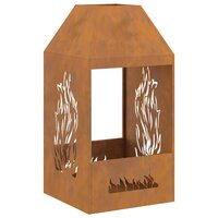 Vuurkorf Bruin 50 x 50 x 100 cm Cortenstaal 8