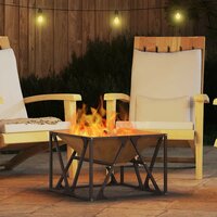 Vuurkorf Bruin 50 x 50 x 35 cm Cortenstaal 4