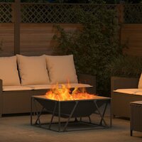 Vuurkorf Zwart 80 x 80 x 40 cm Koudgewalst staal 4