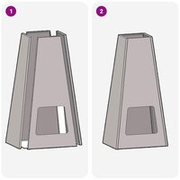 Vuurkorf Zwart 50 x 35 x 100 cm Koudgewalst staal 8