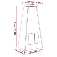 Vuurkorf Zwart 50 x 35 x 100 cm Koudgewalst staal 9