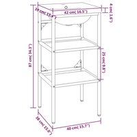 Wastafelframe met inbouwwastafel ijzer zwart 7