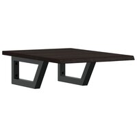 Badkamer wandschap staal en massief eikenhout 2