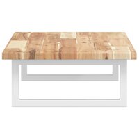 Badkamer wandschap staal en massief acaciahout 5