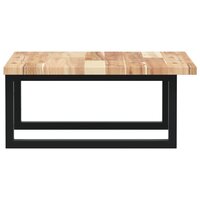 Badkamer wandschap staal en massief acaciahout 5