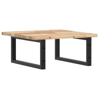 Badkamer wandschap staal en massief acaciahout 6