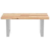 Badkamer wandschap staal en massief acaciahout 4