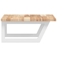 Badkamer wandschap staal en massief acaciahout 5