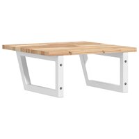 Badkamer wandschap staal en massief acaciahout 6