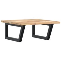 Badkamer wandschap staal en massief acaciahout 2