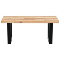 Badkamer wandschap staal en massief acaciahout 4