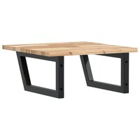 Badkamer wandschap staal en massief acaciahout 6