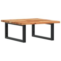 Badkamer wandschap staal en massief acaciahout 2