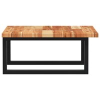 Badkamer wandschap staal en massief acaciahout 5