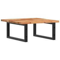 Badkamer wandschap staal en massief acaciahout 6