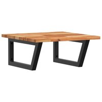 Badkamer wandschap staal en massief acaciahout 2