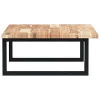 Badkamer wandschap staal en massief acaciahout 5