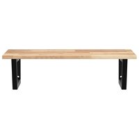 Badkamer wandschap staal en massief acaciahout 4