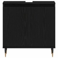 Wastafelkast Zwart Eiken 58 x 33 x 60 cm Bewerkt hout 6