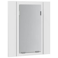 Badkamerkast met spiegel en LED 40x12x45 cm acryl wit 8