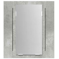 Badkamerkast met spiegel en LED 40x12x45 cm acryl betongrijs 9